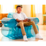 Надувное кресло INTEX TRANSPARENT ARMCHAIR 109х107х79 см, голубой 66503